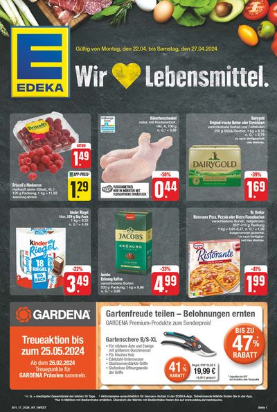 Angebote von Supermärkte in Neumarkt in der Oberpfalz | Edeka flugblatt in EDEKA | 21.4.2024 - 27.4.2024