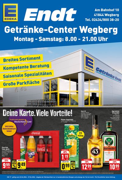 Angebote von Supermärkte in Heinsberg | Edeka flugblatt in EDEKA | 21.4.2024 - 27.4.2024