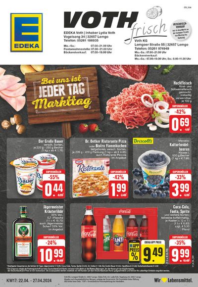 Angebote von Supermärkte in Lemgo | Edeka flugblatt in EDEKA | 21.4.2024 - 27.4.2024
