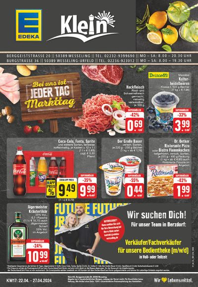 Angebote von Supermärkte in Niederkassel | Edeka flugblatt in EDEKA | 21.4.2024 - 27.4.2024
