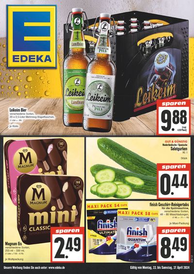 Angebote von Supermärkte in Marburg | Edeka flugblatt in EDEKA | 21.4.2024 - 27.4.2024