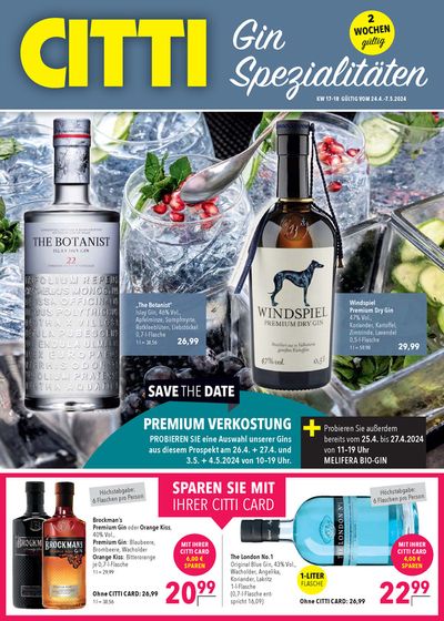 CITTI Markt Katalog in Stralsund | Gin Spezialitäten | 24.4.2024 - 7.5.2024