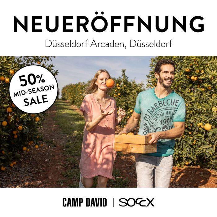 Camp David Katalog in Augsburg | 50% MID-SEASON SALE | 24.4.2024 - 8.5.2024