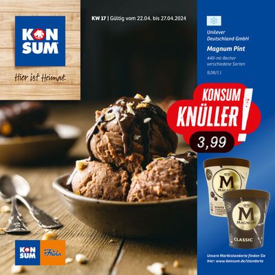Angebote von Supermärkte in Wilsdruff | Wochenangebote KONSUM in KONSUM | 22.4.2024 - 27.4.2024