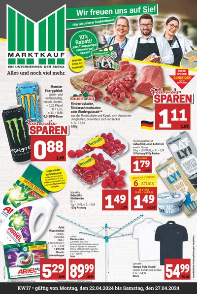 Angebote von Supermärkte in Eisenhüttenstadt | Aktueller Prospekt in Marktkauf | 25.4.2024 - 9.5.2024