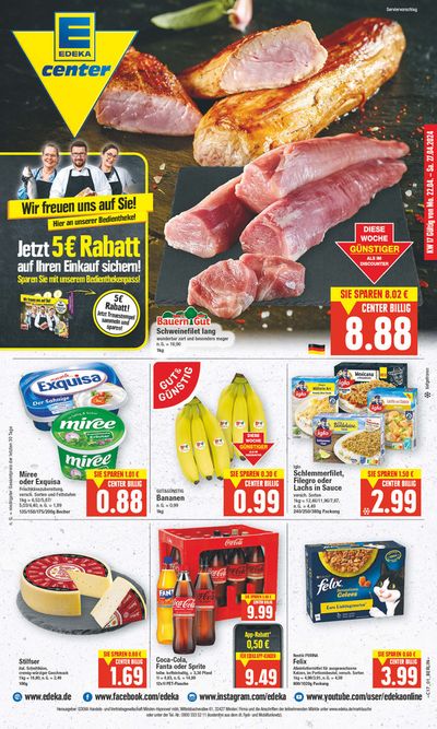 Angebote von Supermärkte in Hoppegarten | Edeka flugblatt in EDEKA | 21.4.2024 - 27.4.2024
