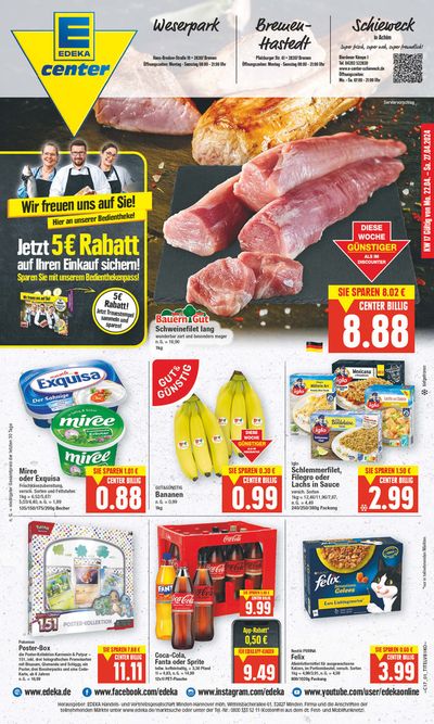 Angebote von Supermärkte in Achim | Edeka flugblatt in EDEKA | 21.4.2024 - 27.4.2024