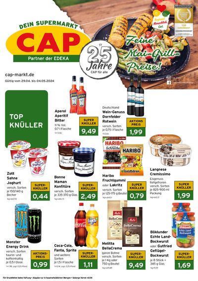 Angebote von Supermärkte in Bergisch Gladbach | TOP KNULLER in CAP Markt | 29.4.2024 - 4.5.2024