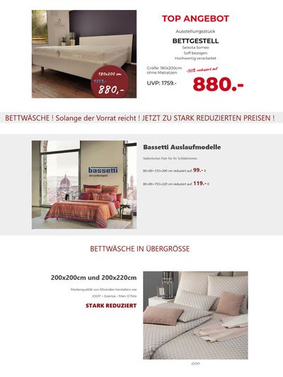 Angebote von Möbelhäuser in Verl | ANGEBOTE Betten Beckord in Betten Beckord | 25.4.2024 - 2.5.2024