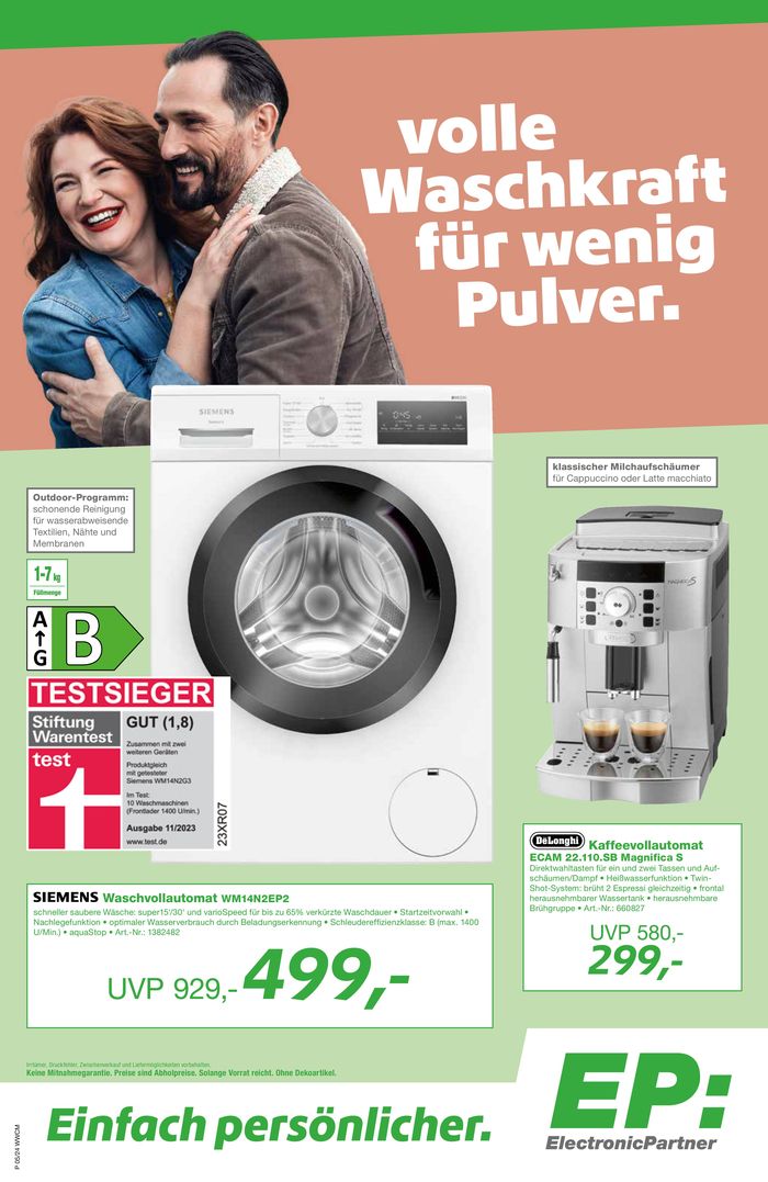 Electronic Partner EP Katalog in Wolfsburg | Electronic Partner EP flugblatt | 26.4.2024 - 11.5.2024