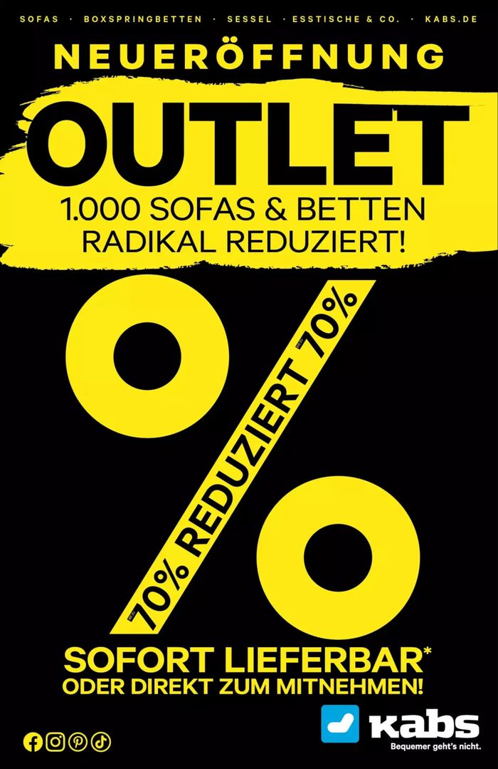 Kabs Polsterwelt Katalog in Hamburg | Kabs Outlet | 26.4.2024 - 24.5.2024