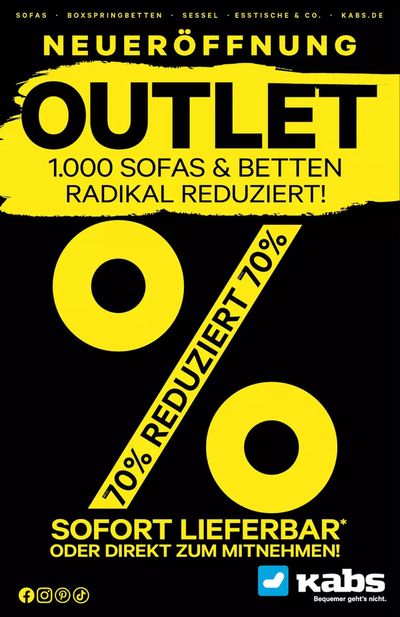 Angebote von Möbelhäuser in Preetz (Plön) | Kabs Outlet in Kabs Polsterwelt | 26.4.2024 - 24.5.2024