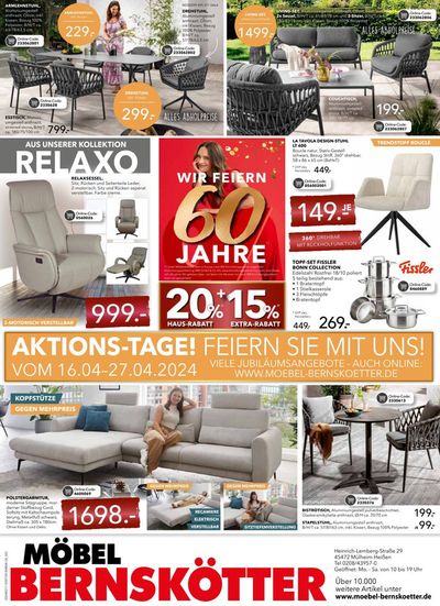 Angebote von Möbelhäuser in Essen | AKTIONS-TAGE! in Möbel Bernskötter | 26.4.2024 - 27.4.2024