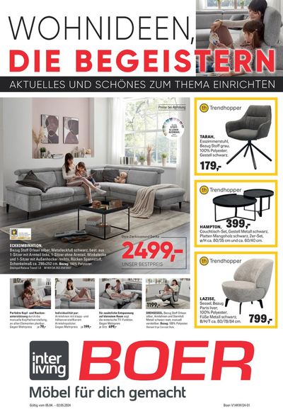 Angebote von Möbelhäuser in Stadtlohn | WOHNIDEEN, DIE BEGEISTERN! in Möbel Boer | 26.4.2024 - 2.5.2024