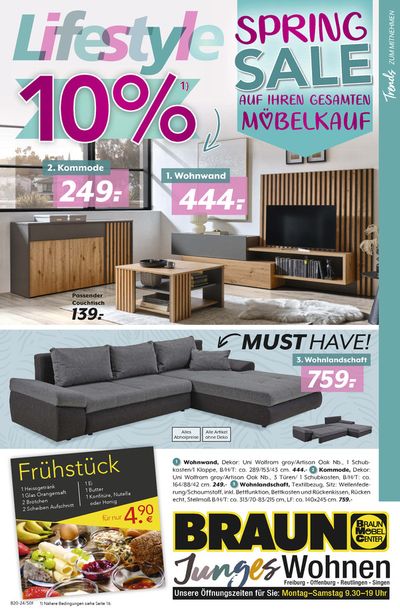 Angebote von Möbelhäuser in Singen (Hohentwiel) | Trends ZUM MITNEHMEN in Möbel Braun | 26.4.2024 - 30.4.2024