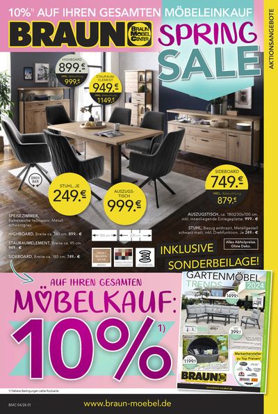 Angebote von Möbelhäuser in Bad Saulgau | AKTIONSANGEBOTE in Möbel Braun | 26.4.2024 - 1.5.2024