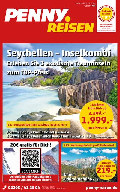 Angebote von Reisen und Freizeit in Bremen | Penny Reisen flugblatt in Penny Reisen | 27.4.2024 - 11.5.2024