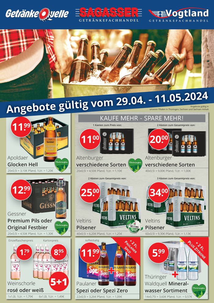Sagasser Katalog in Eckartsberga | Unsere aktuellen Angebote auf einen Blick! | 29.4.2024 - 11.5.2024