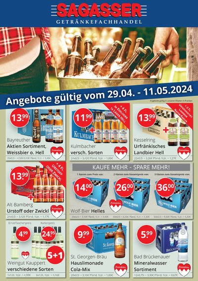 Angebote von Supermärkte in Naila | Unsere aktuellen Angebote auf einen Blick! in Sagasser | 29.4.2024 - 11.5.2024