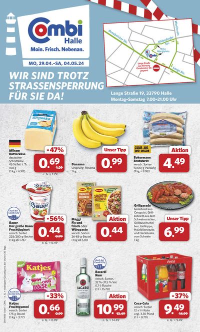Angebote von Supermärkte in Borgholzhausen | Markt - Angebote in Combi Markt | 28.4.2024 - 4.5.2024