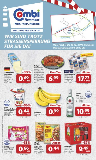 Angebote von Supermärkte in Glückstadt | Markt - Angebote in Combi Markt | 28.4.2024 - 4.5.2024