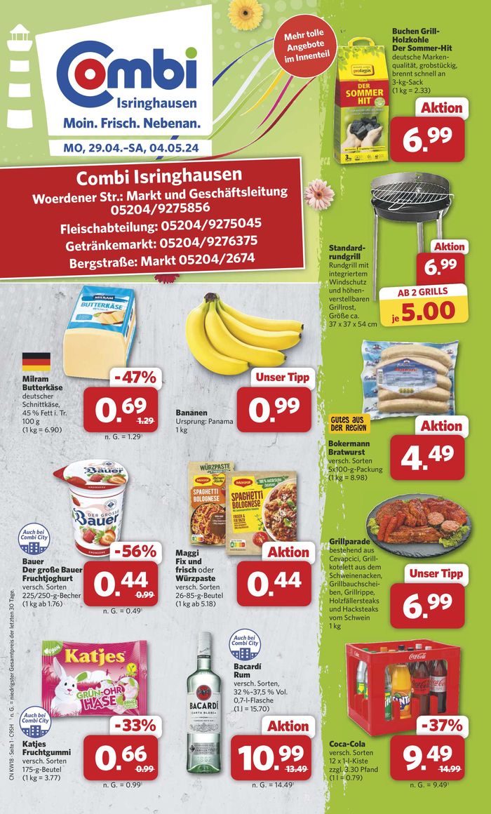 Combi Markt Katalog in Steinhagen (Gütersloh) | Markt - Angebote | 28.4.2024 - 4.5.2024