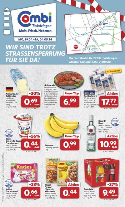 Angebote von Supermärkte in Twistringen | Markt - Angebote in Combi Markt | 28.4.2024 - 4.5.2024