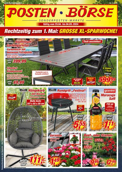 Angebote von Supermärkte in Greven (Steinfurt) | Posten Börse flugblatt in Posten Börse | 28.4.2024 - 12.5.2024