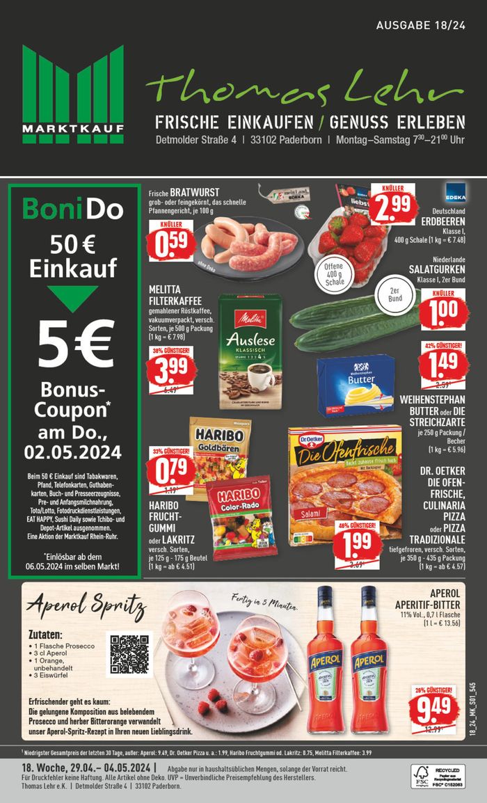 Marktkauf Katalog in Paderborn | Aktueller Prospekt | 28.4.2024 - 12.5.2024