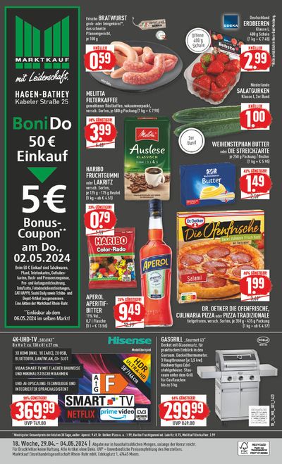 Angebote von Supermärkte in Wetter (Ruhr) | Aktueller Prospekt in Marktkauf | 28.4.2024 - 12.5.2024
