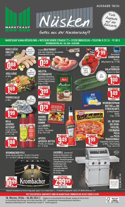 Angebote von Supermärkte in Ennigerloh | Aktueller Prospekt in Marktkauf | 28.4.2024 - 12.5.2024