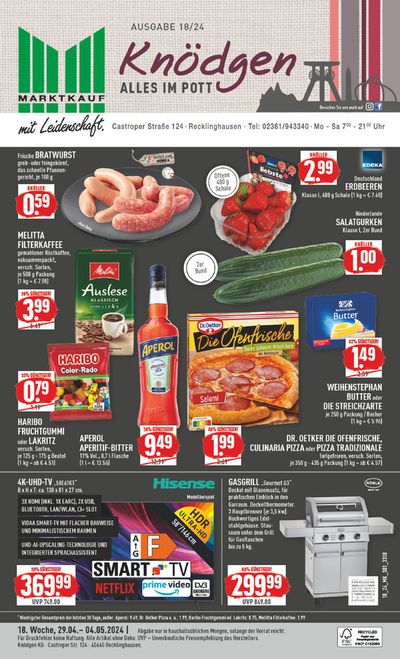 Angebote von Supermärkte in Datteln | Aktueller Prospekt in Marktkauf | 28.4.2024 - 12.5.2024