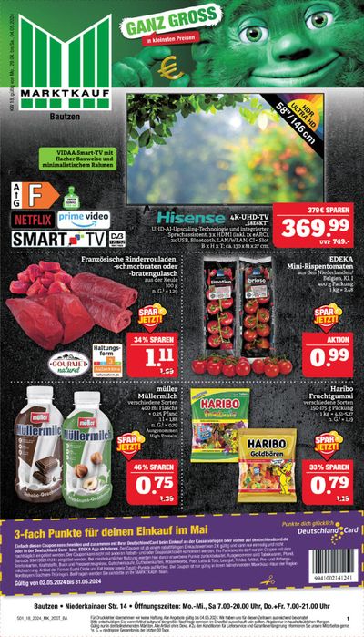 Angebote von Supermärkte in Ebersbach-Neugersdorf | Aktueller Prospekt in Marktkauf | 29.4.2024 - 4.5.2024