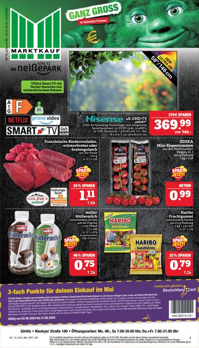 Angebote von Supermärkte in Niesky | Aktueller Prospekt in Marktkauf | 29.4.2024 - 4.5.2024