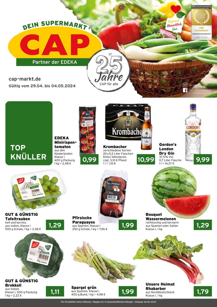 CAP Markt Katalog in Tutow | CAP Markt Angebot | 29.4.2024 - 4.5.2024