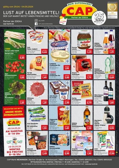 Angebote von Supermärkte in Zella-Mehlis | CAP Markt Angebot in CAP Markt | 29.4.2024 - 4.5.2024