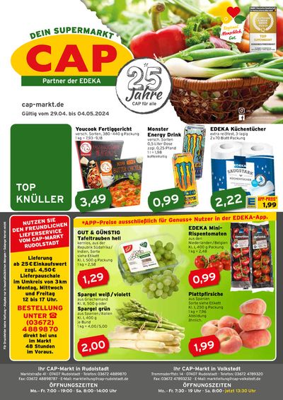 Angebote von Supermärkte in Kahla | CAP Markt Angebot in CAP Markt | 29.4.2024 - 4.5.2024