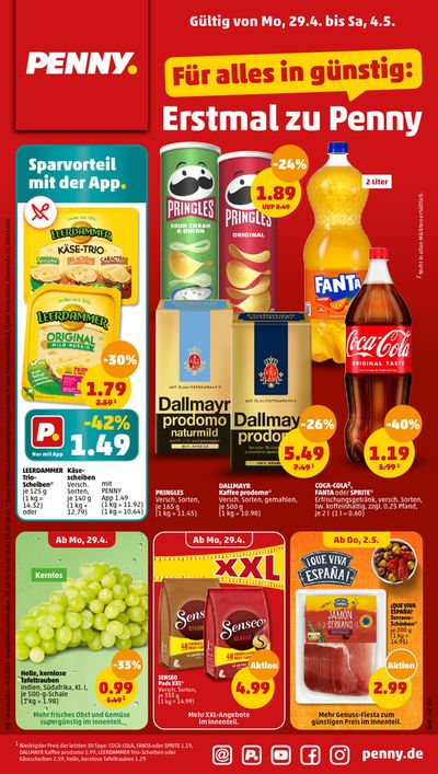 Angebote von Discounter in Salzkotten | Prospekt Penny in Penny | 29.4.2024 - 4.5.2024