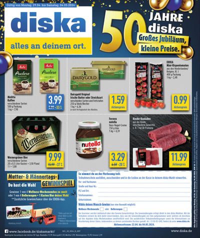 diska Katalog in Döhlau | Diska flugblatt | 29.4.2024 - 13.5.2024