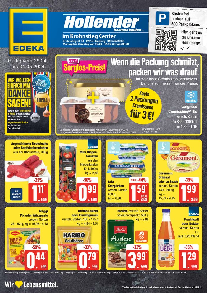 EDEKA Katalog in Hamburg | Edeka flugblatt | 28.4.2024 - 4.5.2024