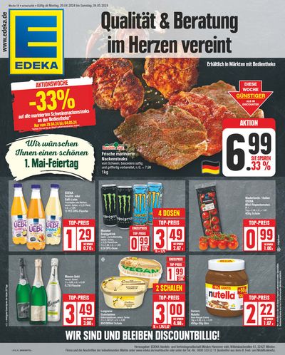 Angebote von Supermärkte in Aschersleben | Edeka flugblatt in EDEKA | 28.4.2024 - 4.5.2024