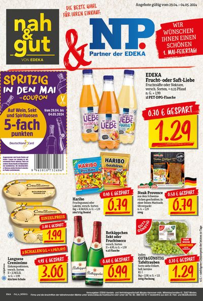Angebote von Supermärkte in Ronnenberg | Edeka flugblatt in EDEKA | 28.4.2024 - 4.5.2024