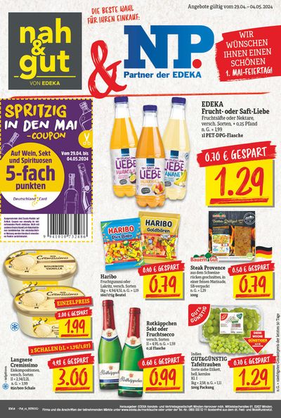 Angebote von Supermärkte in Königslutter am Elm | Edeka flugblatt in EDEKA | 28.4.2024 - 4.5.2024