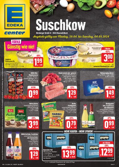 Angebote von Supermärkte in Neustadt an der Aisch | Edeka flugblatt in EDEKA | 28.4.2024 - 4.5.2024