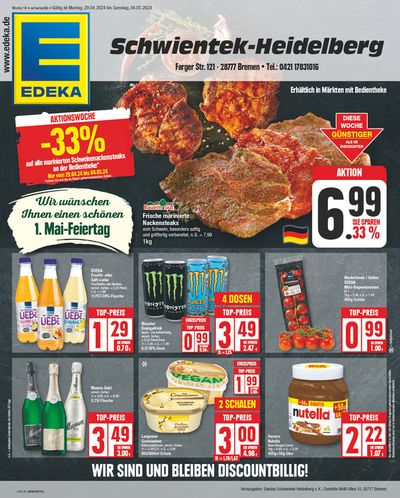 Angebote von Supermärkte in Elsfleth | Edeka flugblatt in EDEKA | 28.4.2024 - 4.5.2024