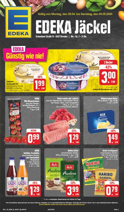 Angebote von Supermärkte in Radeberg | Edeka flugblatt in EDEKA | 28.4.2024 - 4.5.2024