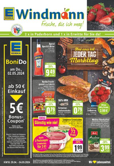 Angebote von Supermärkte in Salzkotten | Edeka flugblatt in EDEKA | 28.4.2024 - 4.5.2024