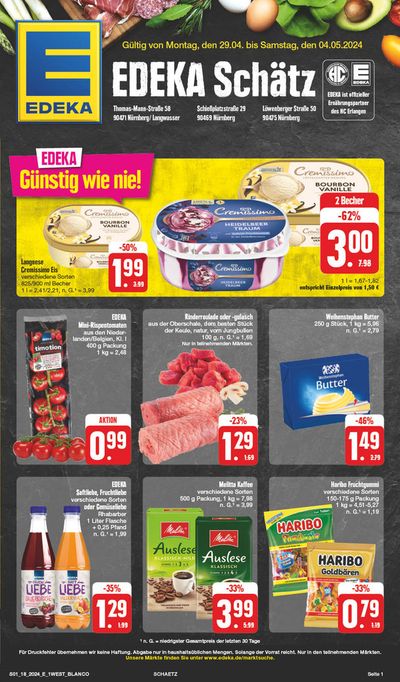 Angebote von Supermärkte in Feucht | Edeka flugblatt in EDEKA | 28.4.2024 - 4.5.2024