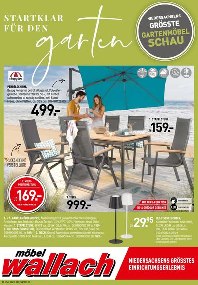 Angebote von Möbelhäuser in Celle | Startklar für den Garten! in Möbel Wallach | 29.4.2024 - 18.5.2024