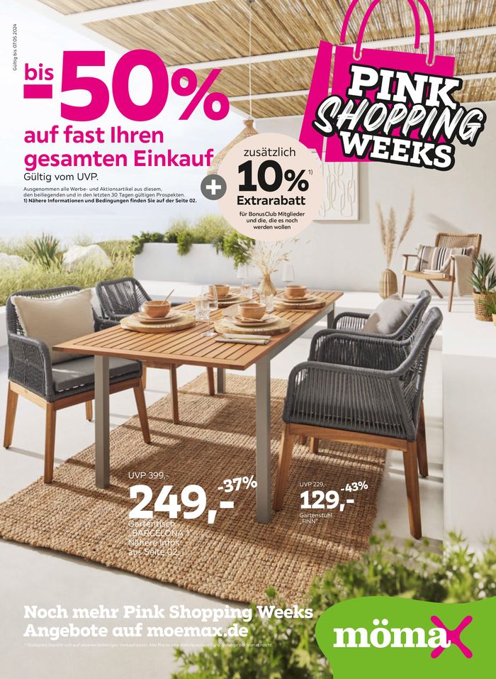 Mömax Katalog in Passau | bis -50% auf fast Ihren gesamten Einkauf | 29.4.2024 - 7.5.2024